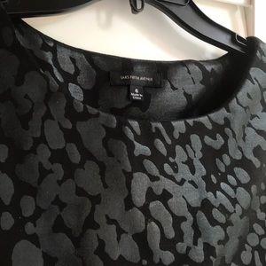 Black leopard print black dress